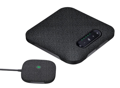 KCS-SPW3 Спикерфон с двумя выносными микрофонами, подключение Type C и Bluetooth 5.0, музыкальное качество звука, до 10 часов работы без подзарядки, оптимальная зона работы 3х8 м, 180х180х45 мм, выносные микрофоны 105х105х20 мм