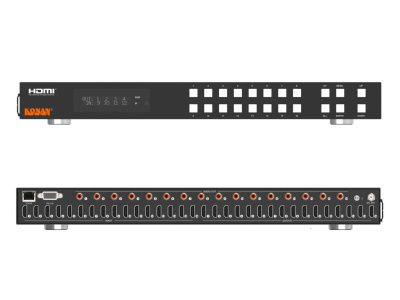 KVC-S1616UEE Матричный переключатель (свитчер) 16:16 сигнала HDMI 2.0b, пропускная способность 18 Gbps, разрешение до 4К 60 Гц, обработка EDID, передача CEC и ARC, даунскейлинг до 1080p на каждом выходе, S/PDIF аудиовыходы для каждого выхода KVC-S1616UEE Матричный переключатель (свитчер) 16:16 сигнала HDMI 2.0b, пропускная способность 18 Gbps, разрешение до 4К 60 Гц, обработка EDID, передача CEC и ARC, даунскейлинг до 1080p на каждом выходе, S/PDIF аудиовыходы для каждого выхода
