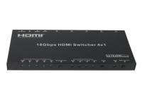 KVC-S41UR Переключатель (свитчер) 4:1 сигнала HDMI, полоса пропускания 18 Gbps, разрешение до 3840х2160@60 Гц без субдискретизации
