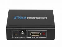 KVC-S12HE Усилитель-распределитель (сплиттер) 1:2 сигнала HDMI 1.4, полоса пропускания 10,2 Gbps, разрешение до 3840х2160@30 Гц без субдискретизации