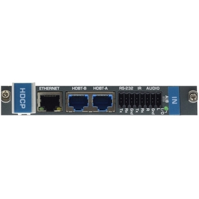 DTAxr-IN2-F16/STANDALONE – плата c 2-мя входами HDBaseT, поддержка разрешения до 4K60 (при YUV 4:2:0), устанавливается в шасси модульного матричного коммутатора Kramer VS-1616D DTAxr-IN2-F16/STANDALONE – плата c 2-мя входами HDBaseT, поддержка разрешения до 4K60 (при YUV 4:2:0), устанавливается в шасси модульного матричного коммутатора Kramer VS-1616D