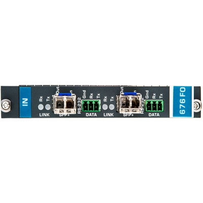 F676-IN2-F16/STANDALONE – модуль для матричного коммутатора VS−1616DN−EM с 2 оптическими входами 4К/60 (4:2:0). Модуль поддерживает двунаправленную передачу сигналов RS−232 F676-IN2-F16/STANDALONE – модуль для матричного коммутатора VS−1616DN−EM с 2 оптическими входами 4К/60 (4:2:0). Модуль поддерживает двунаправленную передачу сигналов RS−232