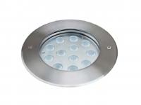 KLF-FF48D Подводный прожектор для встраивания в поверхность, светодиоды Cree 12х4 Вт RGBW, питание 24В, управление DMX512, встроенный термопредохранитель, оптика 15/30/45/60°, 120х80 мм, IP68