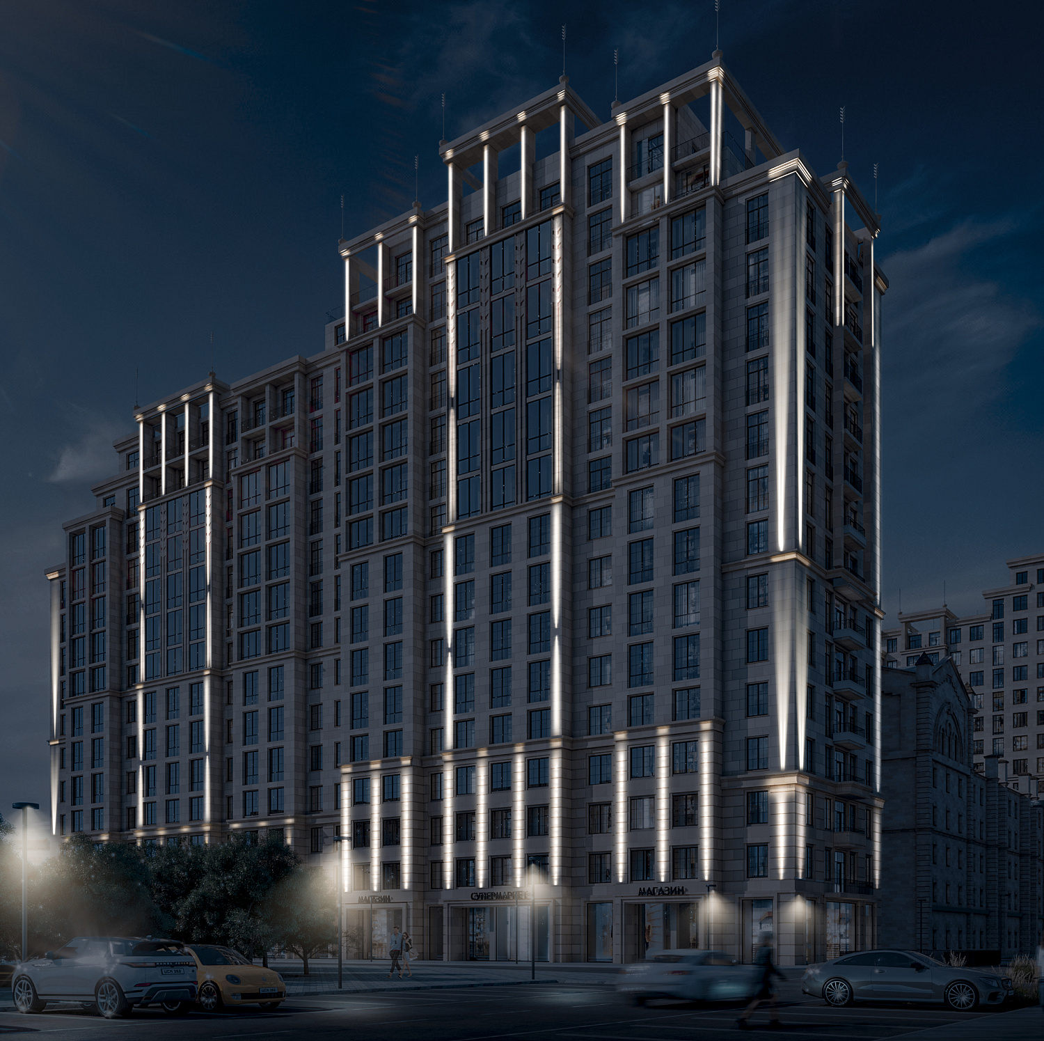 Архитектурное освещение фасадов