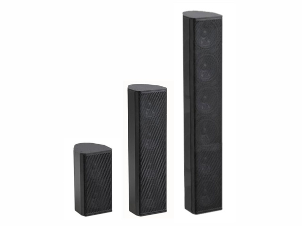 Серия KCA-LF Звуковые колонны KCA-LF240, KCA-LF440, KCA-LF640 (слева направо)