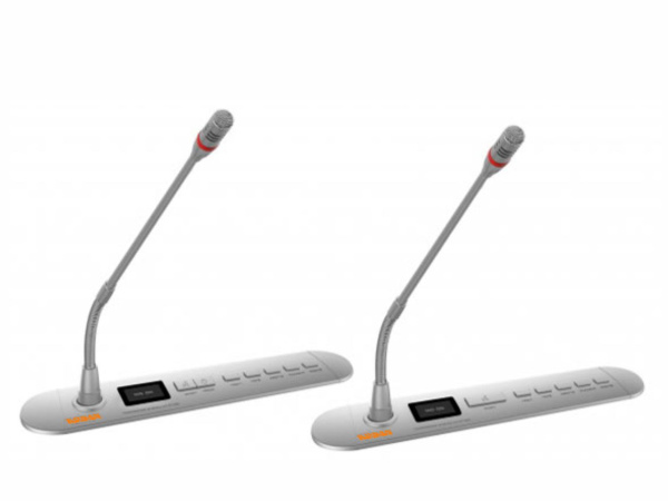 KCS-H191xV Врезные микрофонные пульты конференц-системы с цифровым управлением, автоматическим наведением камер и голосованием KCS-H191CV и KCS-H191DV