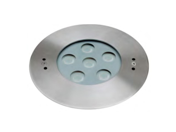 KLF-FF24D Подводный прожектор для встраивания в поверхность, светодиоды Cree 6х4 Вт RGBW, питание 24В, управление DMX512, встроенный термопредохранитель, оптика 15/30/45/60°, 180х80 мм, IP68