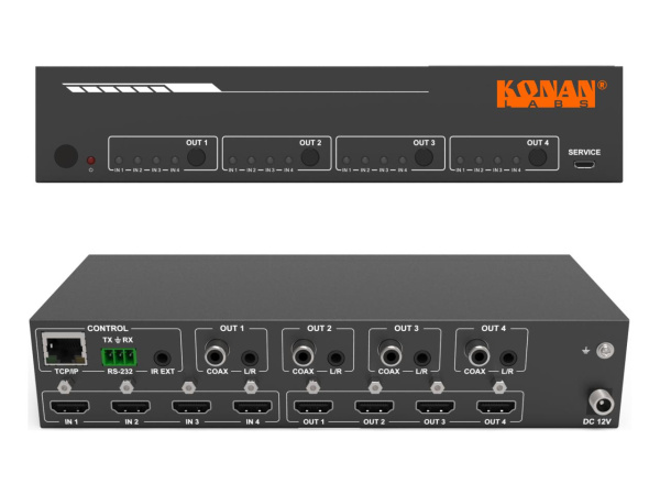 KVC-S44UEE 4K матричный переключатель 4:4 HDMI 2.0b