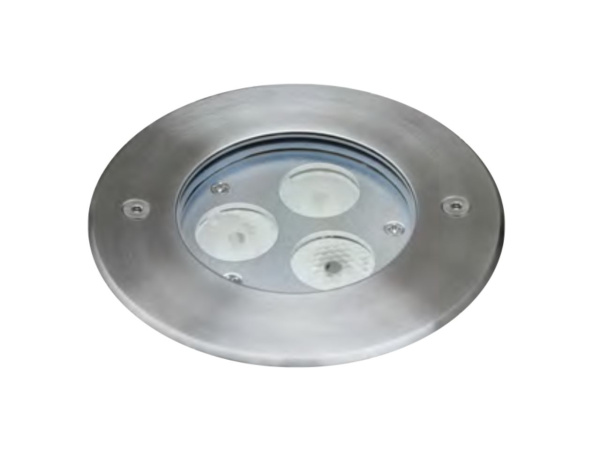 KLF-FF12D Подводный прожектор для встраивания в поверхность, светодиоды Cree 3х4 Вт RGBW, питание 24В, управление DMX512, встроенный термопредохранитель, оптика 15/30/45/60°, 120х80 мм, IP68