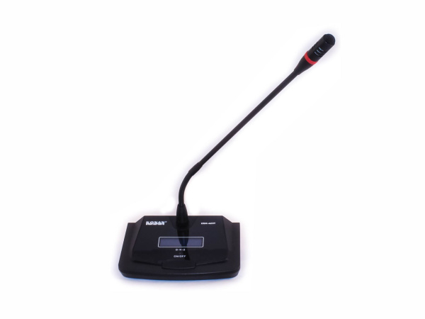 Комплект из 4-х настольных беспроводных микрофона и 4-канального приёмника в рэковом корпусе, 560-900 МГц, настраиваемые частоты