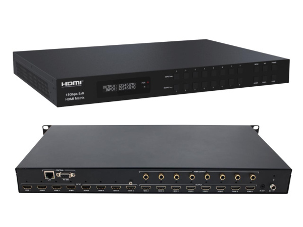 KVC-S88UEE 4K матричный переключатель 8:8 HDMI 2.0b