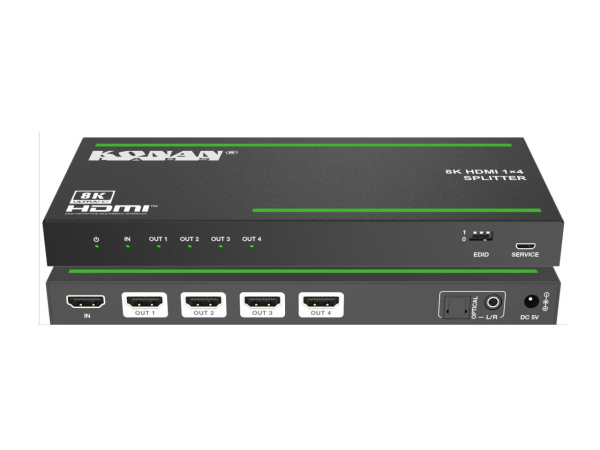 KVC-S14XE Усилитель-распределитель (сплиттер) 1:4 сигнала HDMI 1.2, разрешение 8К