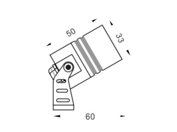 Прожектор KLF-AY0102 Габаритный чертёж
